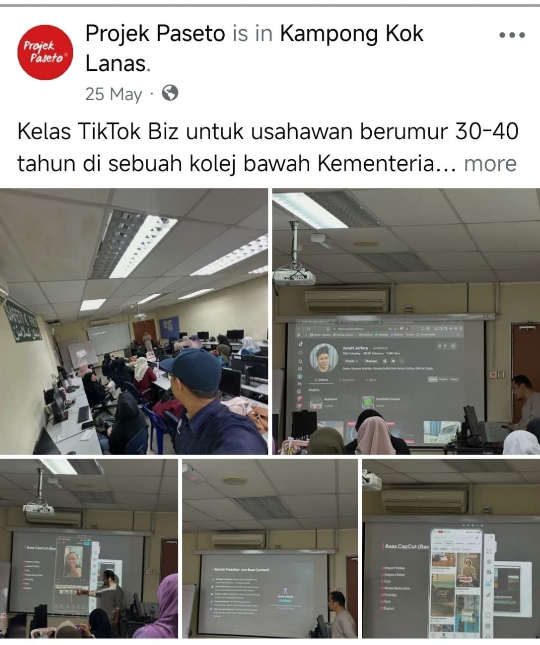 Kelas kemahiran digital Projek Paseto